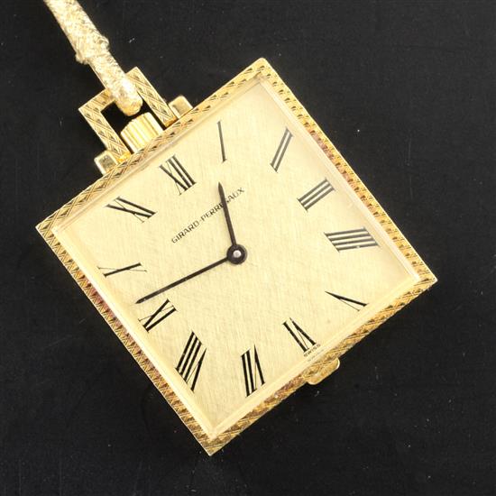 A Girard Perregaux 18ct gold dress fob watch,
